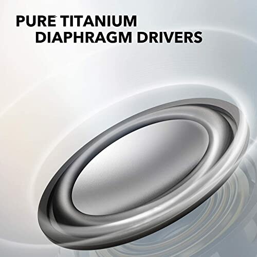 Close-up of pure titanium diaphragm drivers.